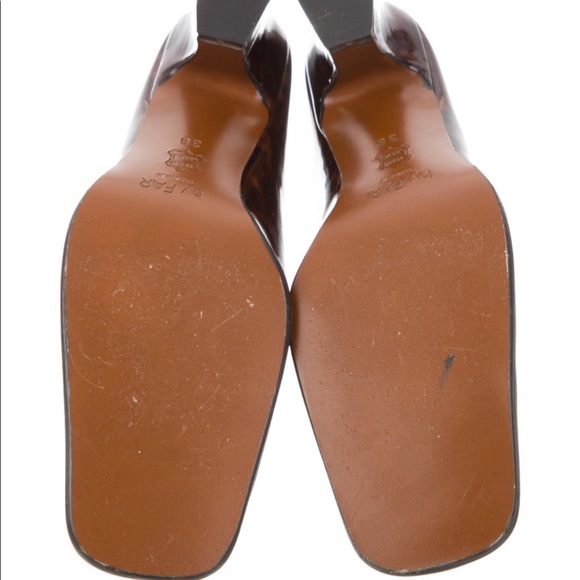 Sold By Far Kim Square Toe Mule in Patent - Picture 12 of 15